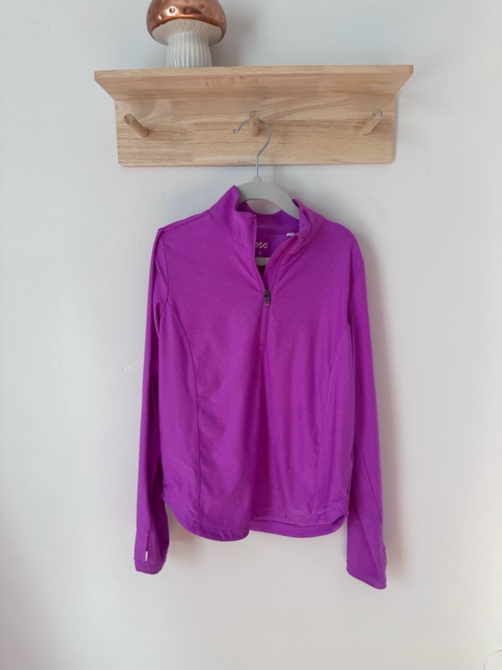 DSG girls fuschia quarter-zip athletic pullover